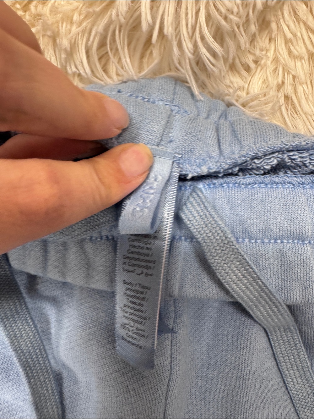 SKIMS Light Blue Terry Lounge Shorts - Picture 7 of 8